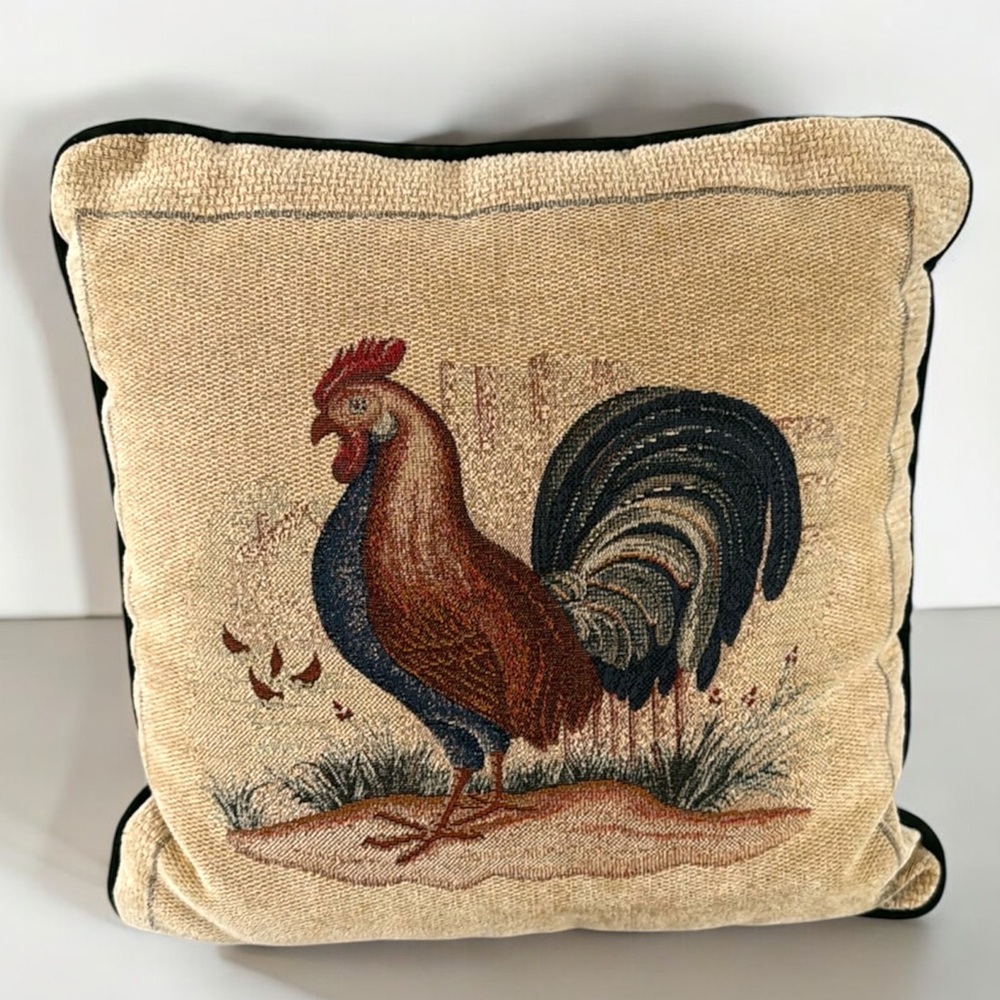 Vintage Cream Accent Pillow Rustic Charm